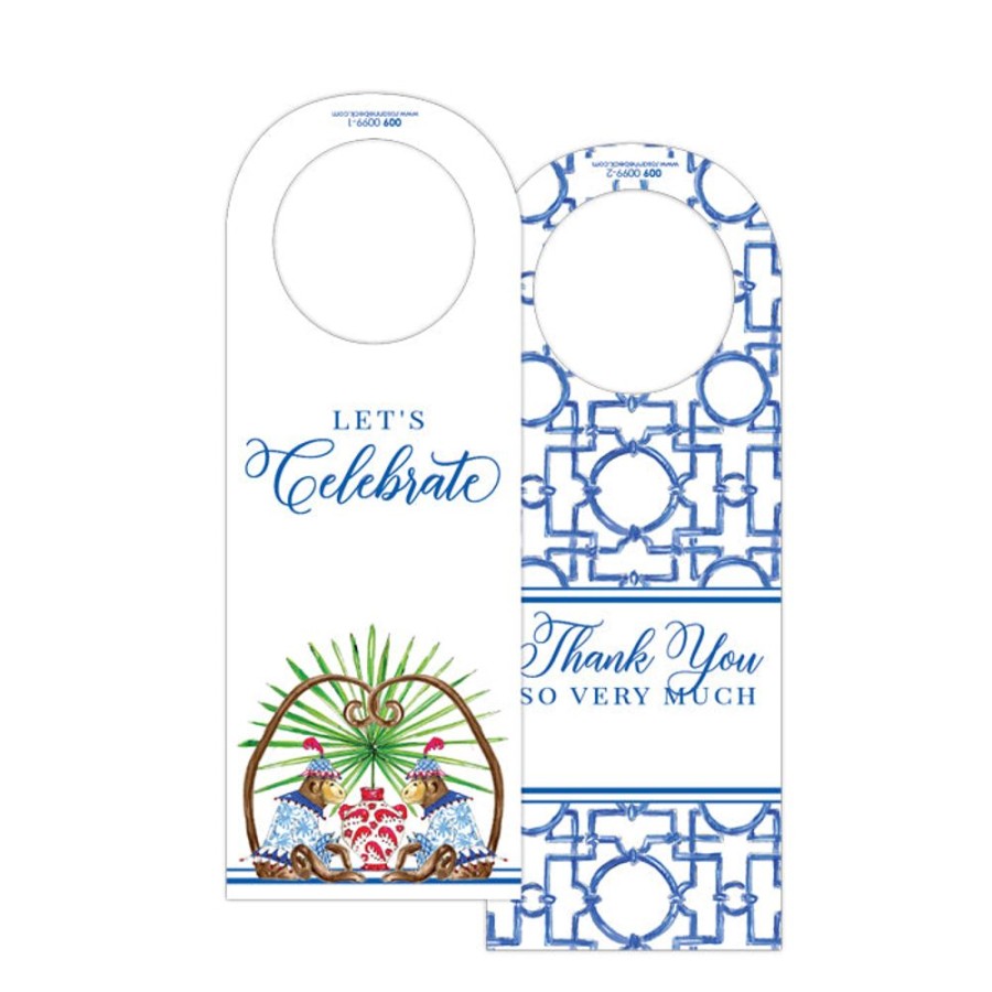 Home & Entertaining Rosanne Beck | Animal Duo Monkeys Wine Tag