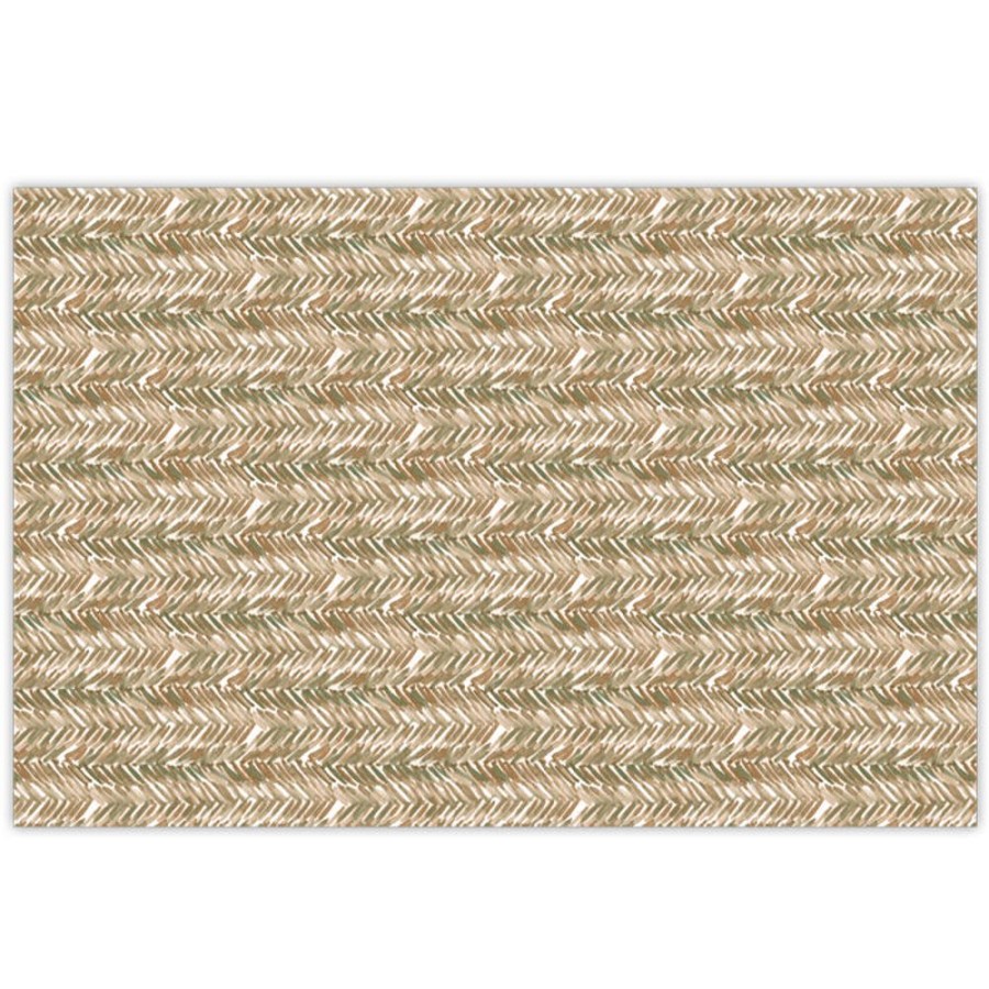 Home & Entertaining Rosanne Beck | Brown Herringbone Pattern Placemats