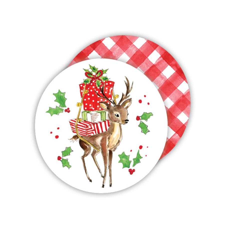 Seasonal Rosanne Beck | Baby Reindeer Paper Coasters