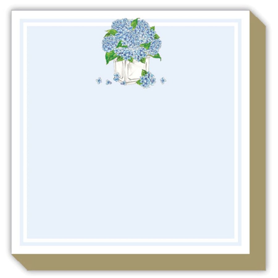 Notes & Pads Rosanne Beck | Blue Hydrangea Planter Luxe Notepad