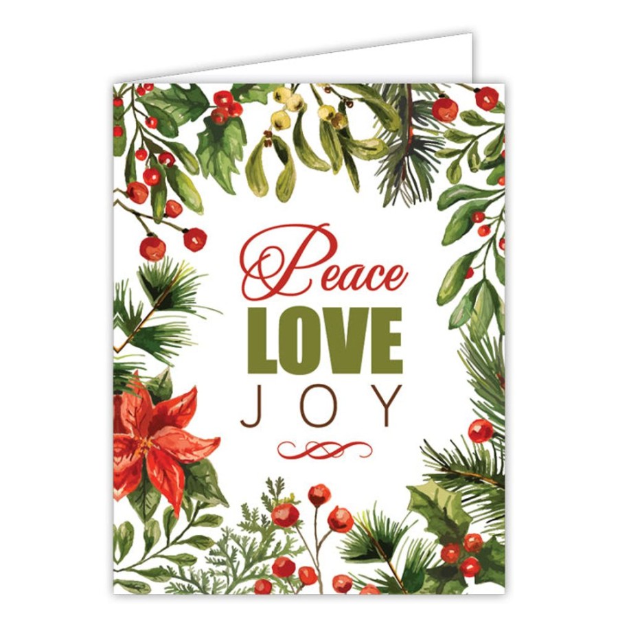 Seasonal Rosanne Beck | Peace Love Joy Greeting Card