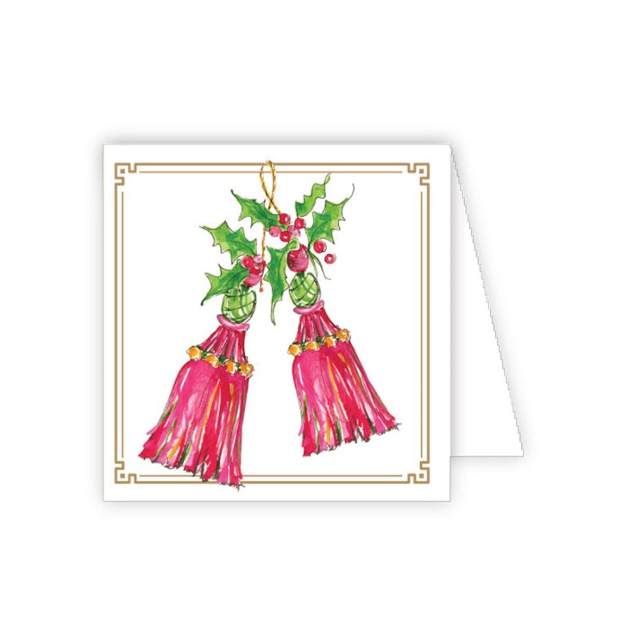 Seasonal Rosanne Beck | Holiday Tassels Enclosure Card