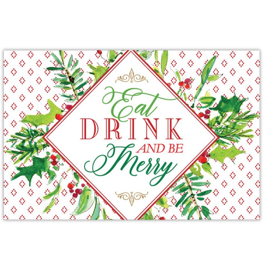 Seasonal Rosanne Beck | Eat Drink Merry Placemat