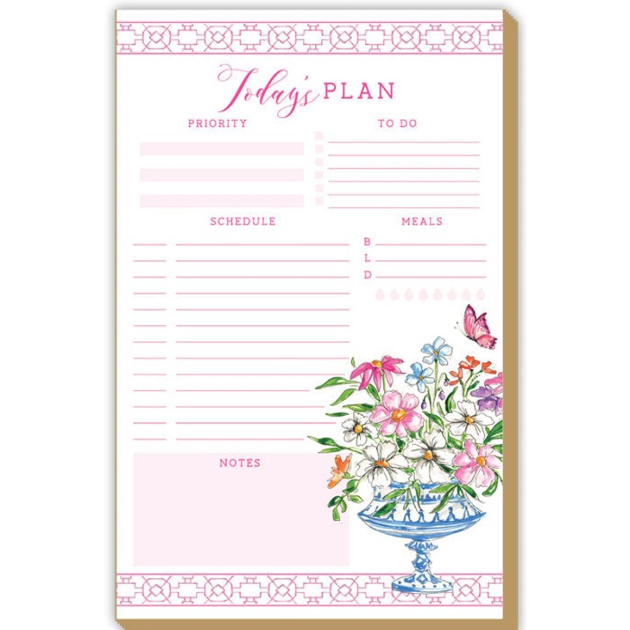 Notes & Pads Rosanne Beck | Today'S Plan Wonderland Floral Arrangement Pink Luxe Large Pad