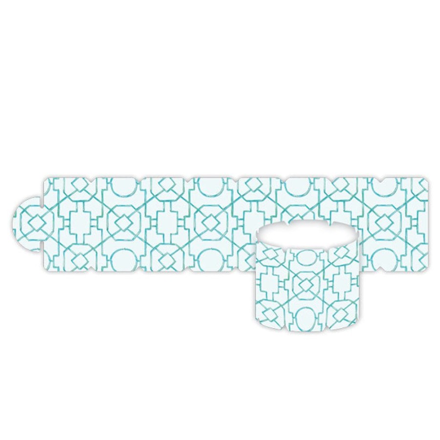 Home & Entertaining Rosanne Beck | Turquoise Bamboo Trellis Napkin Ring