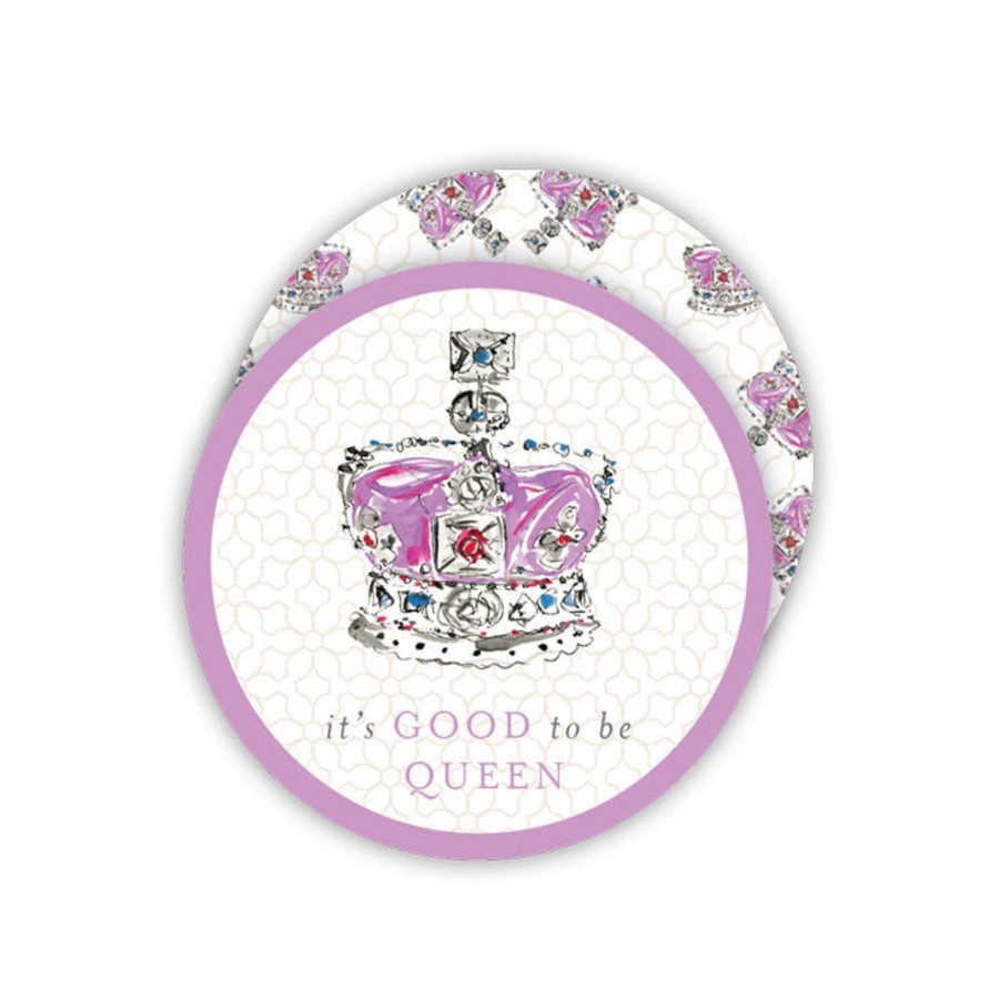 Home & Entertaining Rosanne Beck | Qeii It'S Good To Be Queen Paper Coasters