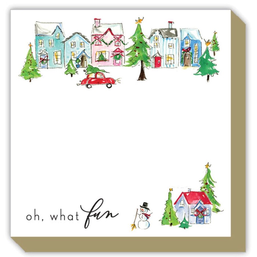 Seasonal Rosanne Beck | Oh What Fun Snow Village Luxe Notepad