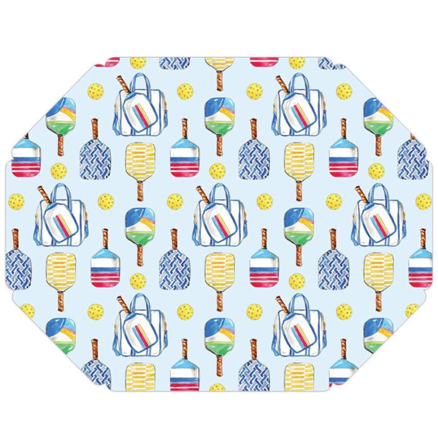 Home & Entertaining Rosanne Beck | Pickleball Bag Pattern Posh Die-Cut Placemats