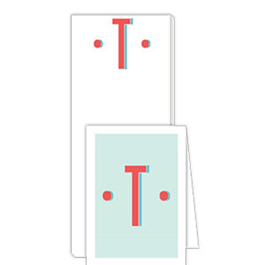 Monograms Rosanne Beck | Color Block Monogram T Notepad Note Set