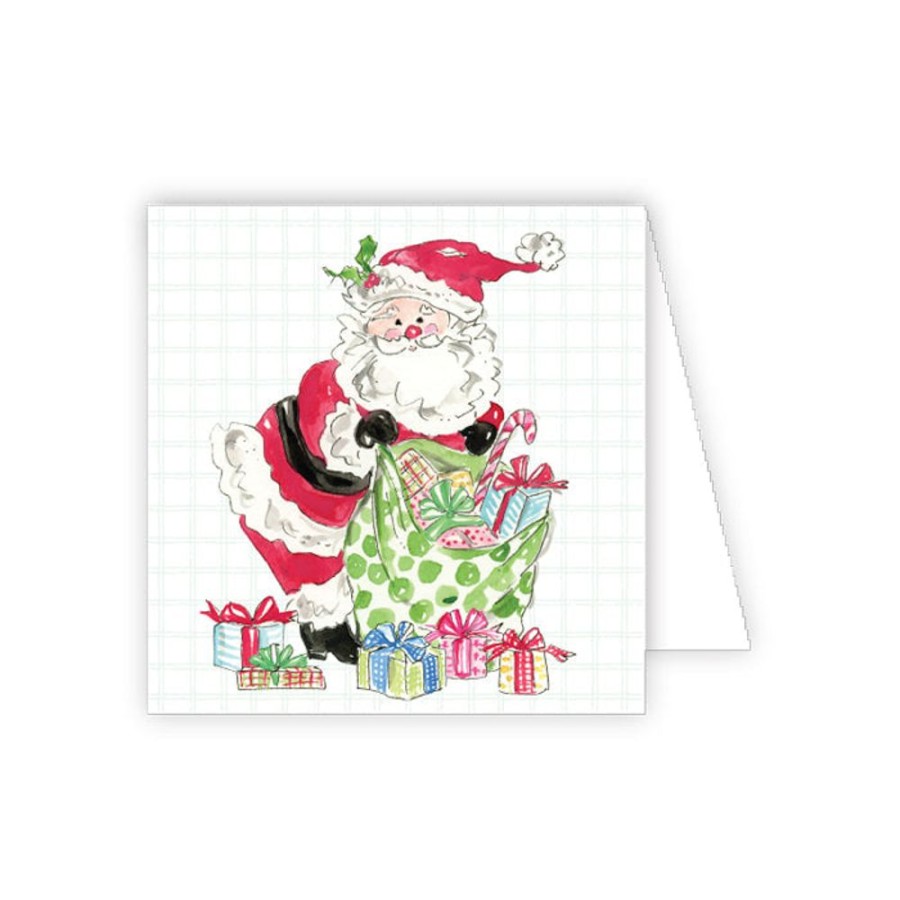 Seasonal Rosanne Beck | Santa With Packages Enclosure Card