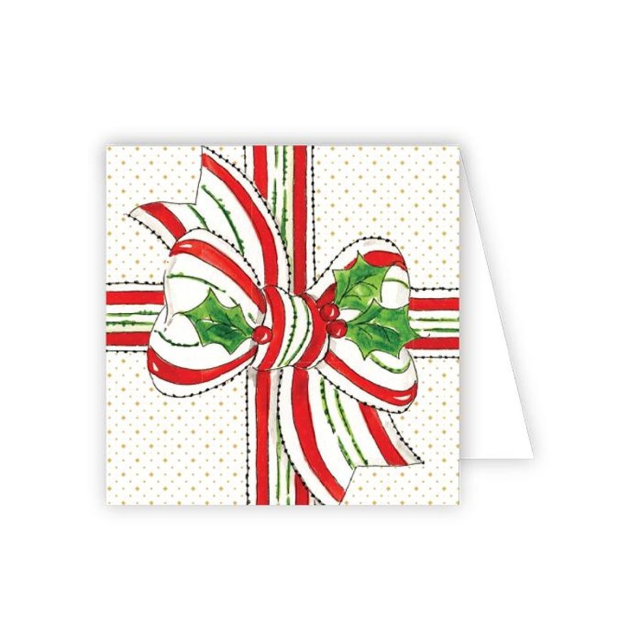 Seasonal Rosanne Beck | Handpainted Package With Bow Enclosure Card