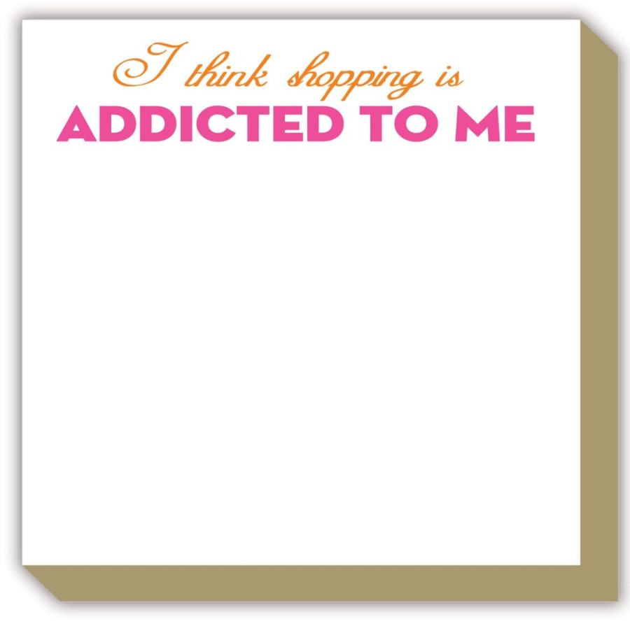 Notes & Pads Rosanne Beck | I Think Shopping Is Addicted To Me Luxe Notepad