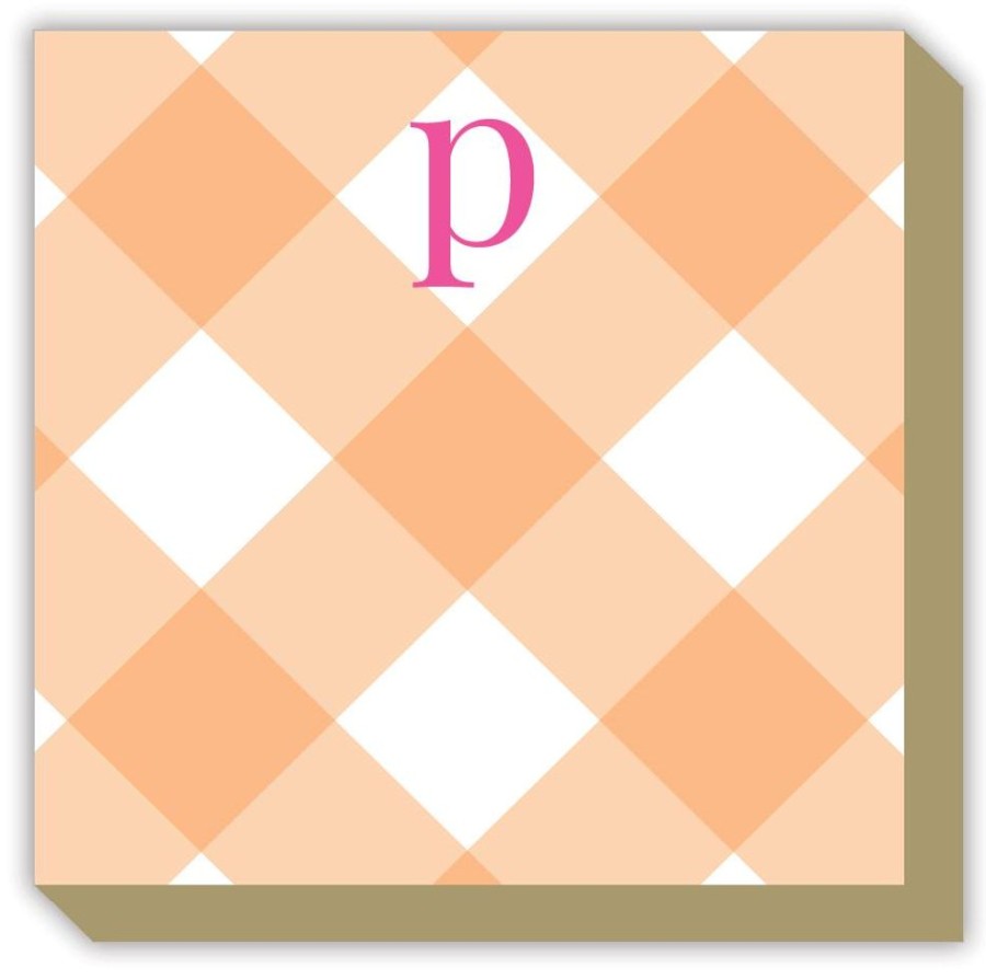 Monograms Rosanne Beck | Buffalo Check P Luxe Notepad