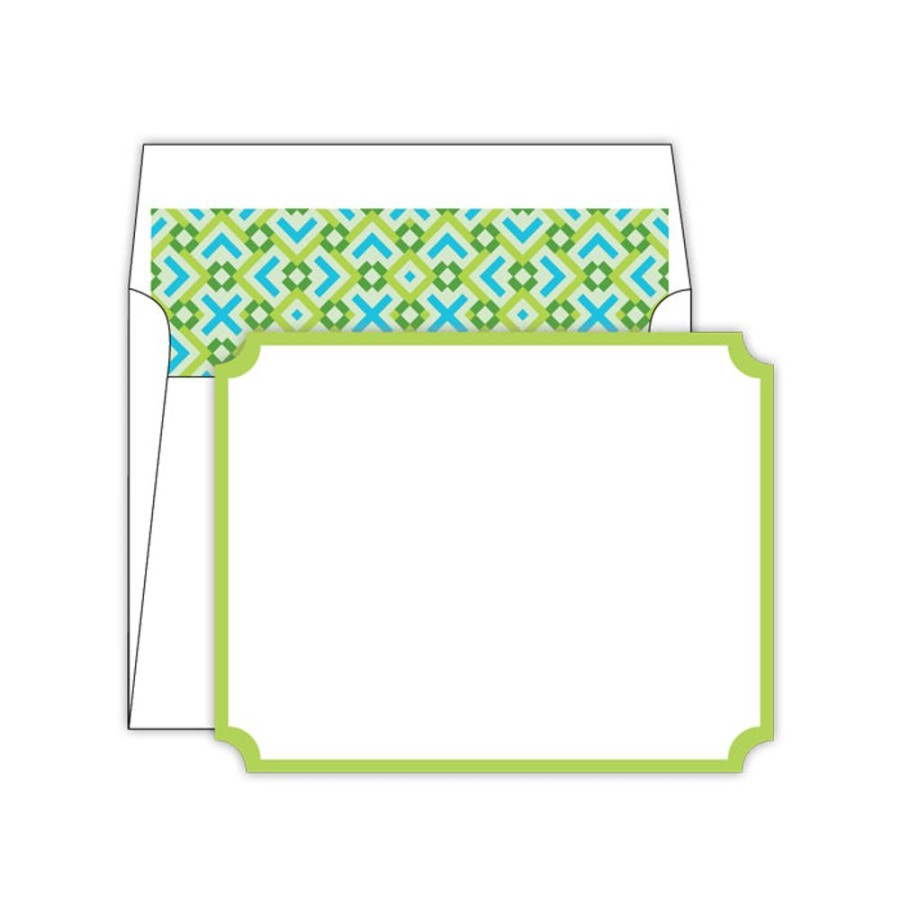 Notes & Pads Rosanne Beck | Green And Turquoise Textile Die-Cut Social Set