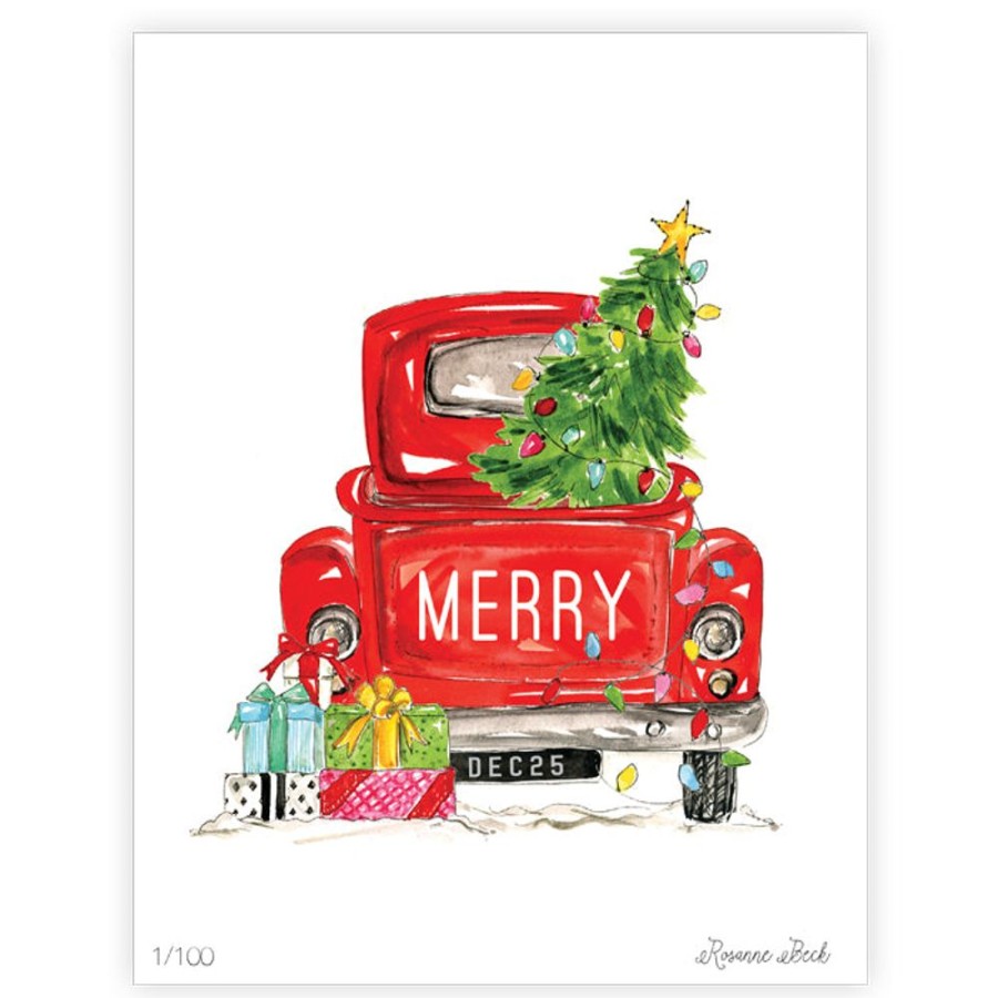 Seasonal Rosanne Beck | Vintage Car Art Print