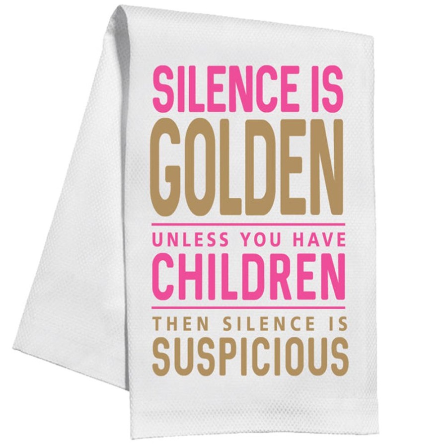 Home & Entertaining Rosanne Beck | Silence Is Golden Kitchen Towel