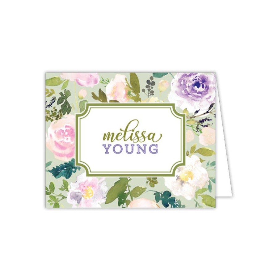 Notes & Pads Rosanne Beck | Green Floral Folded Notes