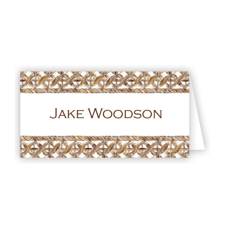 Home & Entertaining Rosanne Beck | Coastal Braided Rattan Place Card