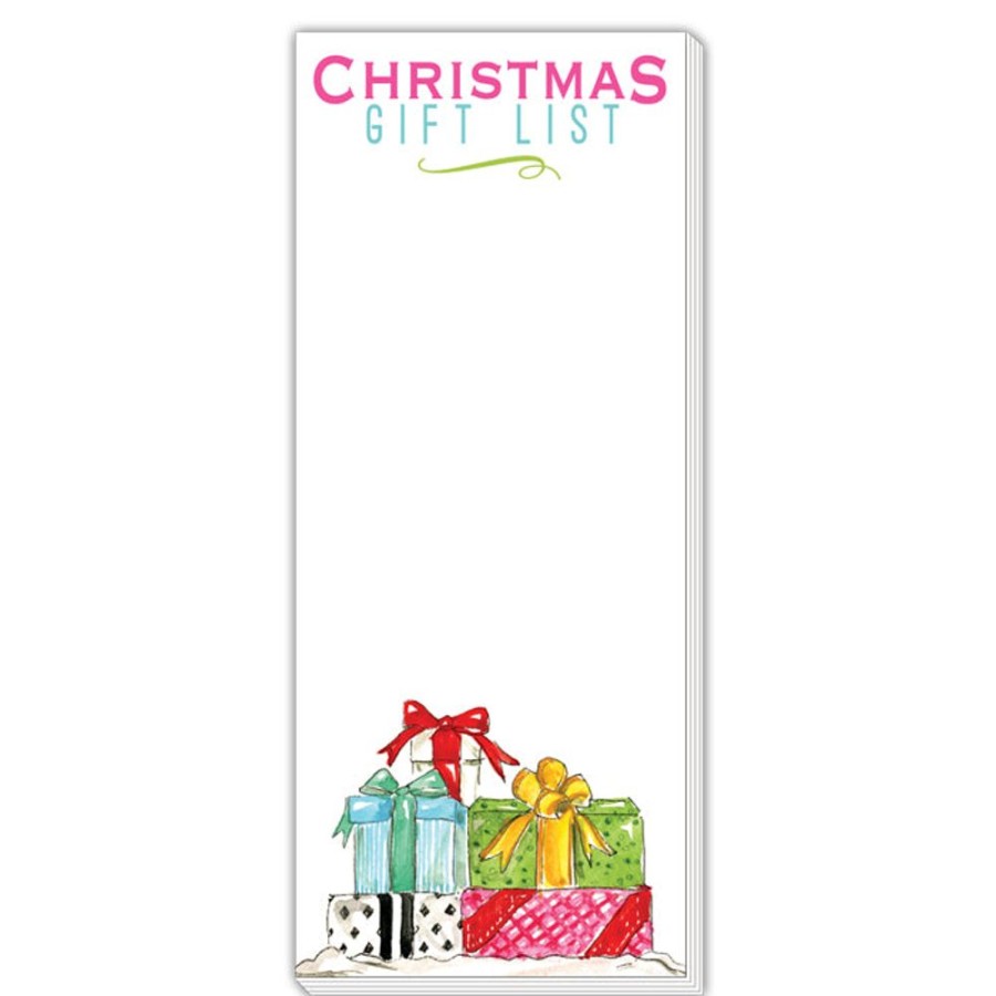 Seasonal Rosanne Beck | Christmas Gift List Vintage Christmas Skinny Notepad