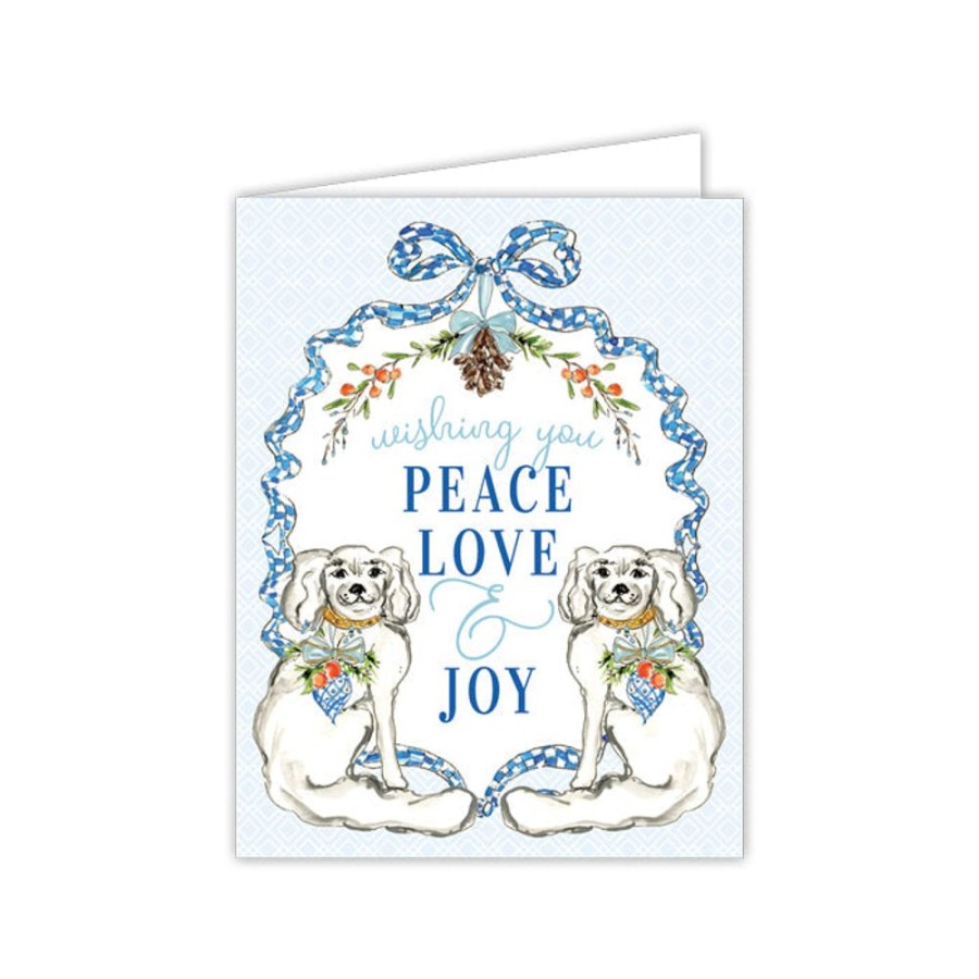 Seasonal Rosanne Beck | Christmas Citrus Staffordshire Dog Greeting Card