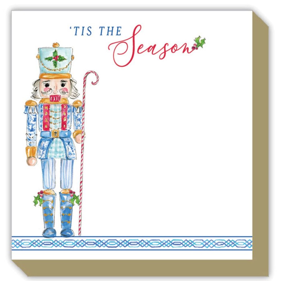 Seasonal Rosanne Beck | Tis The Season Chinoiserie Nutcracker Luxe Notepad