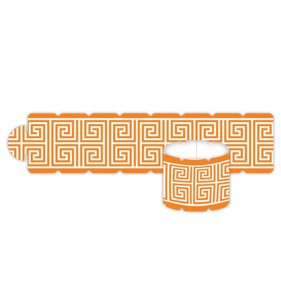 Home & Entertaining Rosanne Beck | Greek Key Orange Napkin Ring