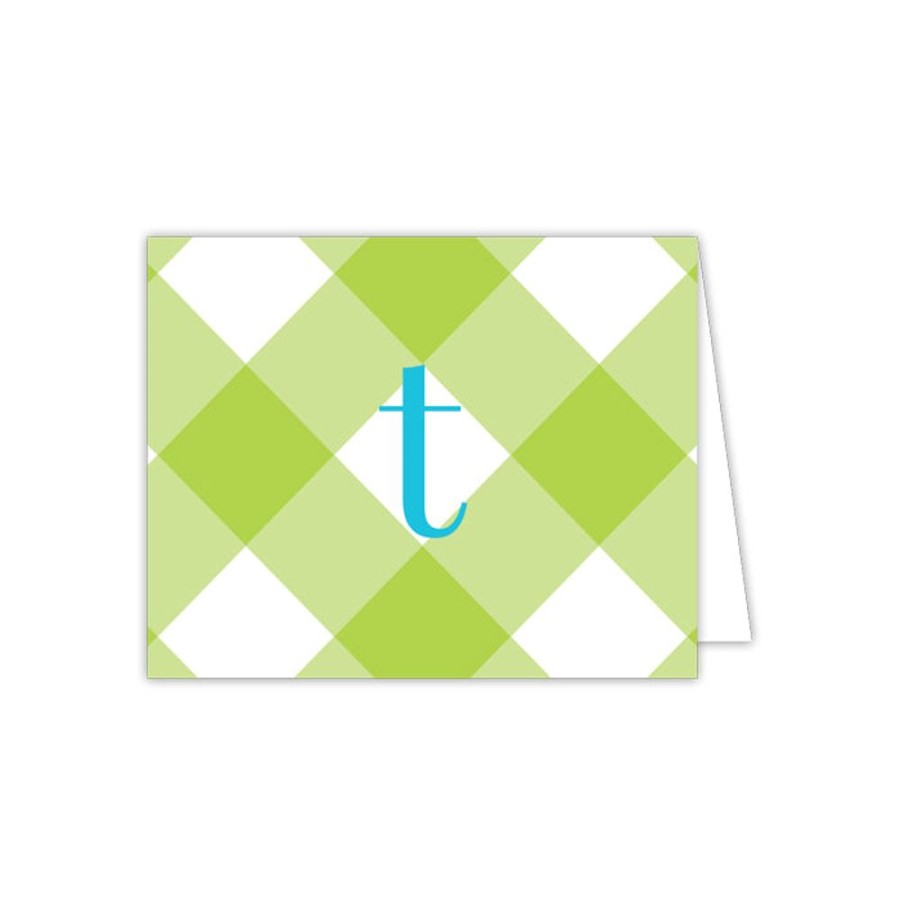 Monograms Rosanne Beck | Buffalo Check T Enclosure Card