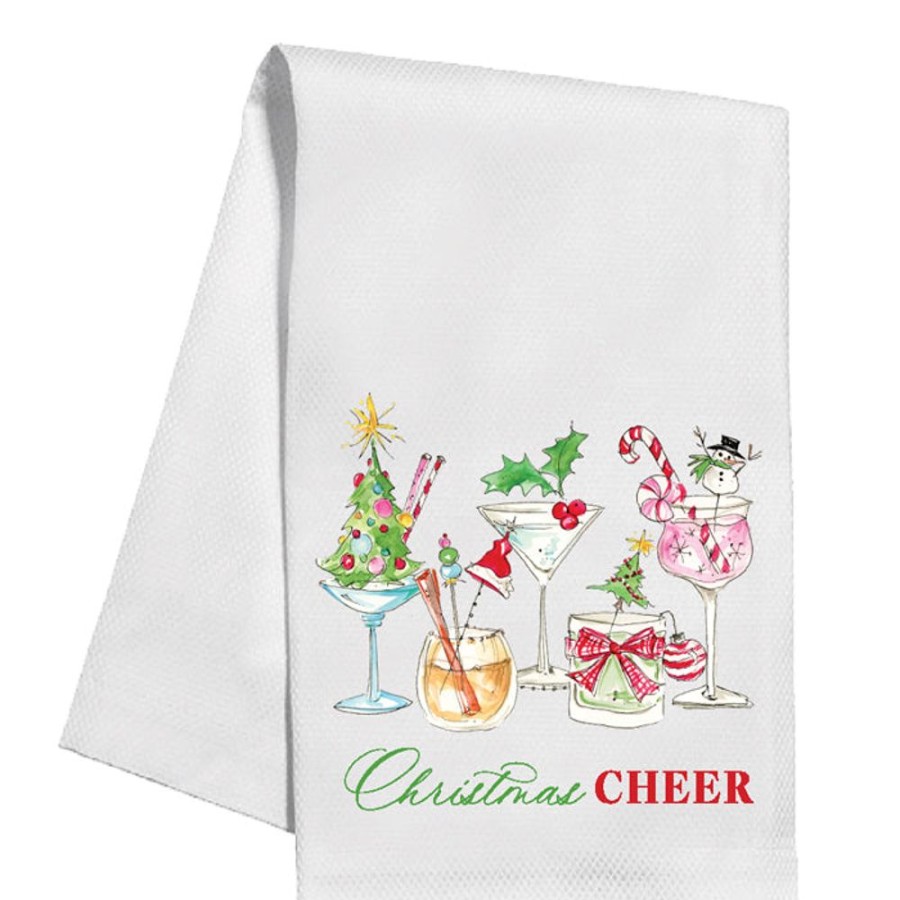 Seasonal Rosanne Beck | Christmas Cheer Cocktails Kitchen Towel