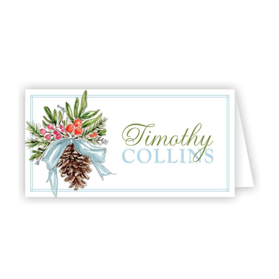 Seasonal Rosanne Beck | Christmas Citrus Pinecone Place Cards