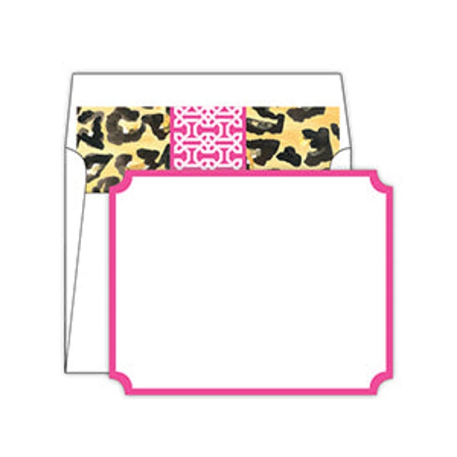 Notes & Pads Rosanne Beck | Hot Pink With Cheetah Liner Social Set