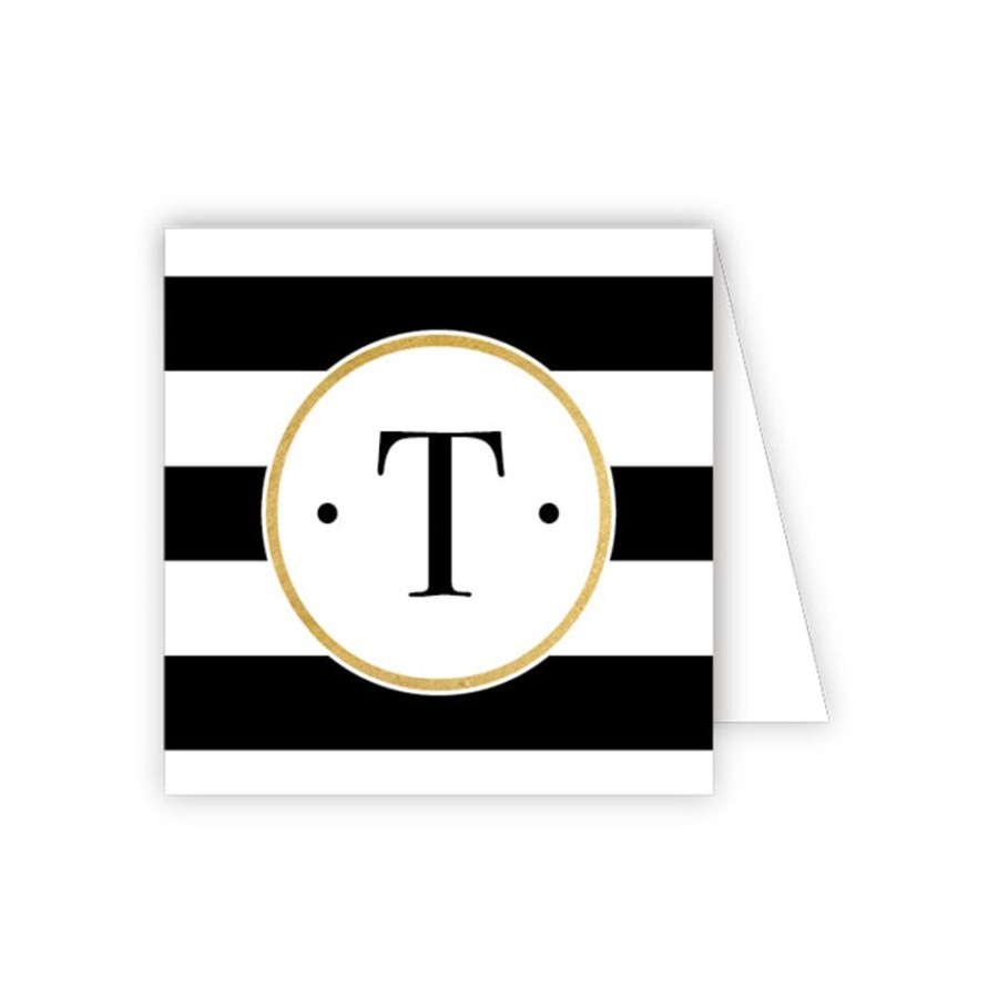 Monograms Rosanne Beck | Black Stripe T Enclosure Card