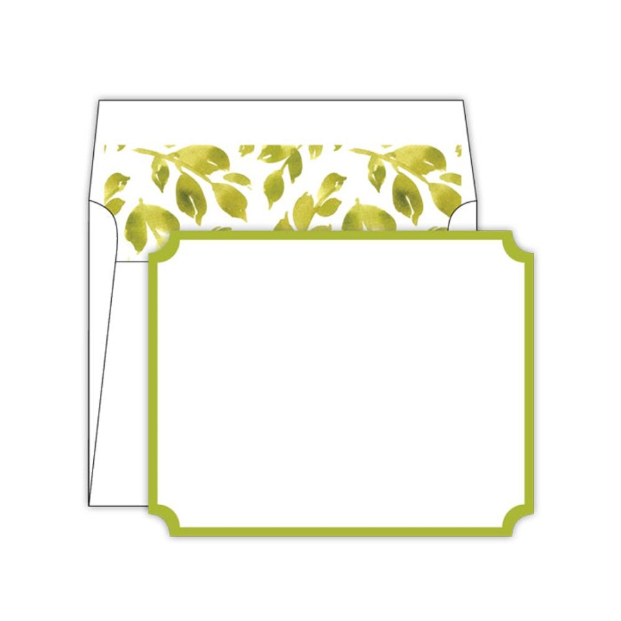 Notes & Pads Rosanne Beck | Green Leaves Die-Cut Social Set