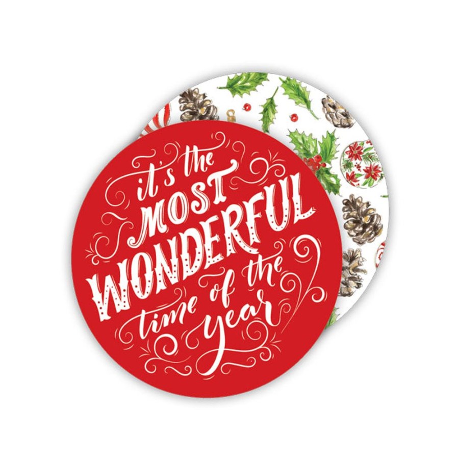 Seasonal Rosanne Beck | It'S The Most Wonderful Time Paper Coasters