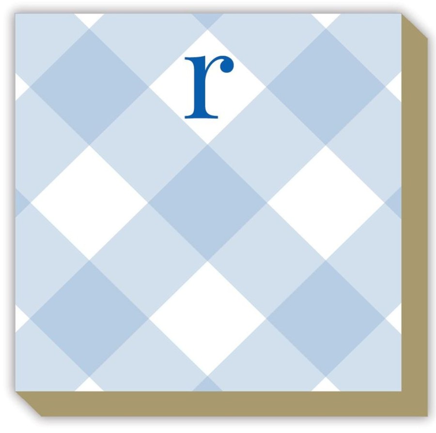 Monograms Rosanne Beck | Buffalo Check R Luxe Notepad