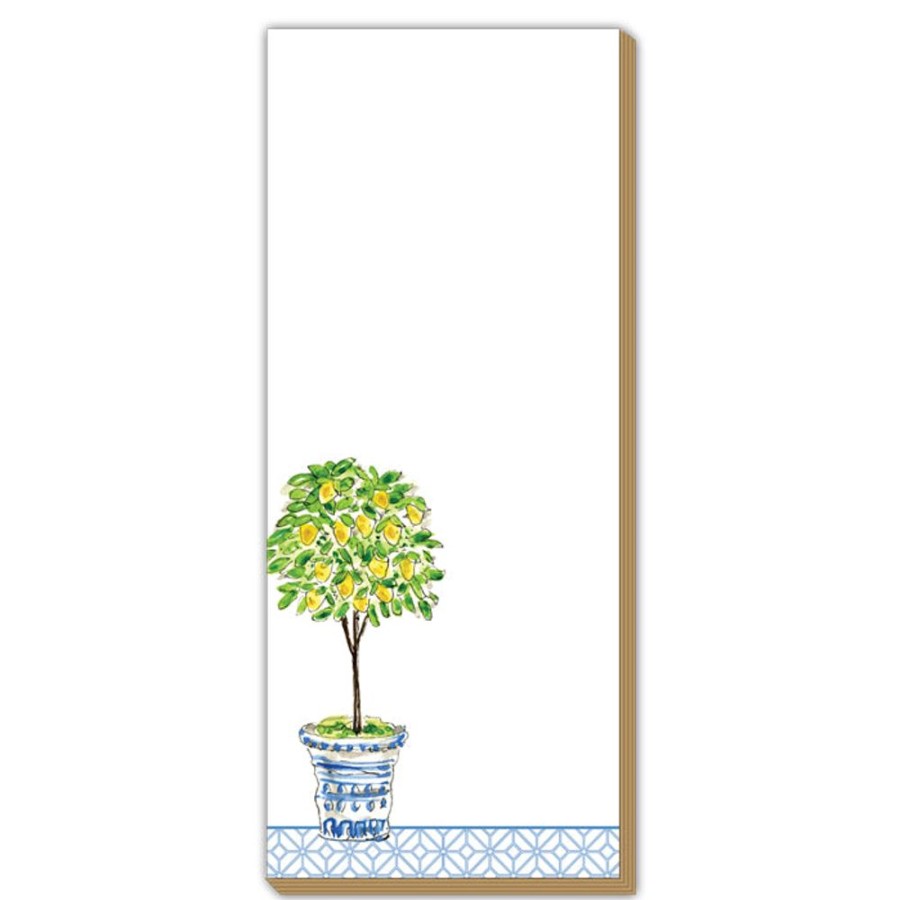 Notes & Pads Rosanne Beck | Lemon Tree Topiary Luxe Skinny Pad