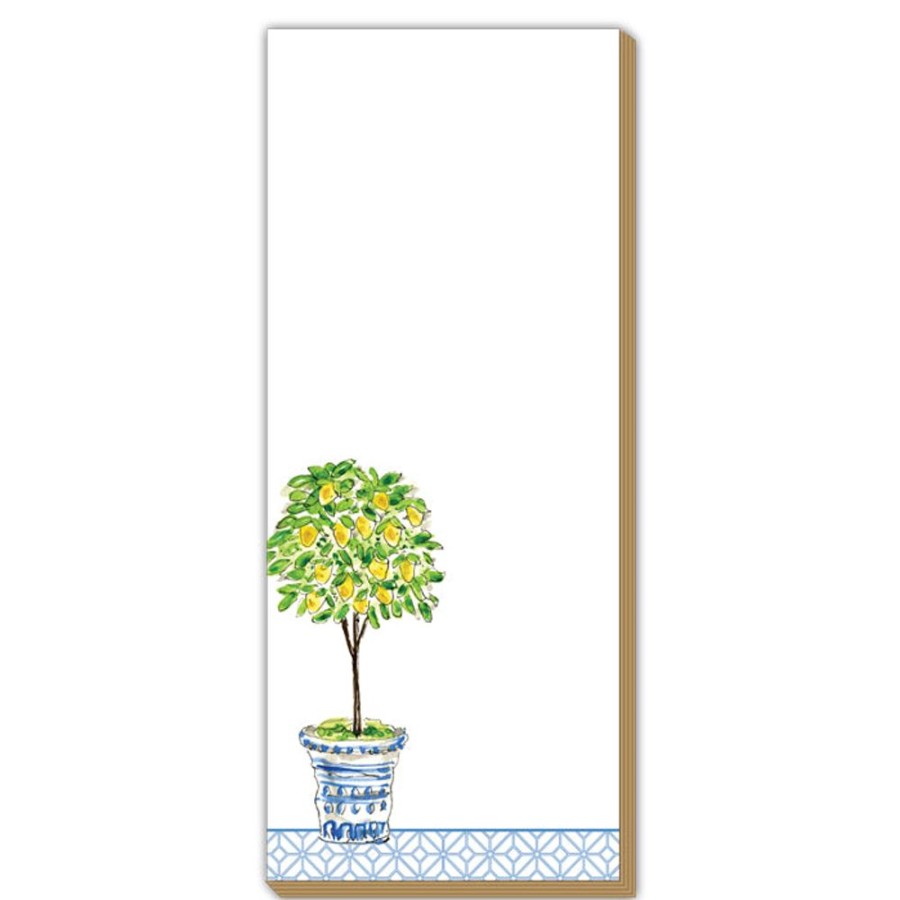 Notes & Pads Rosanne Beck | Lemon Tree Topiary Luxe Skinny Pad