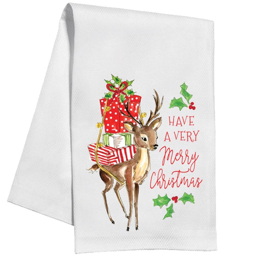 Seasonal Rosanne Beck | Christmas Reindeer Kitchen Towel