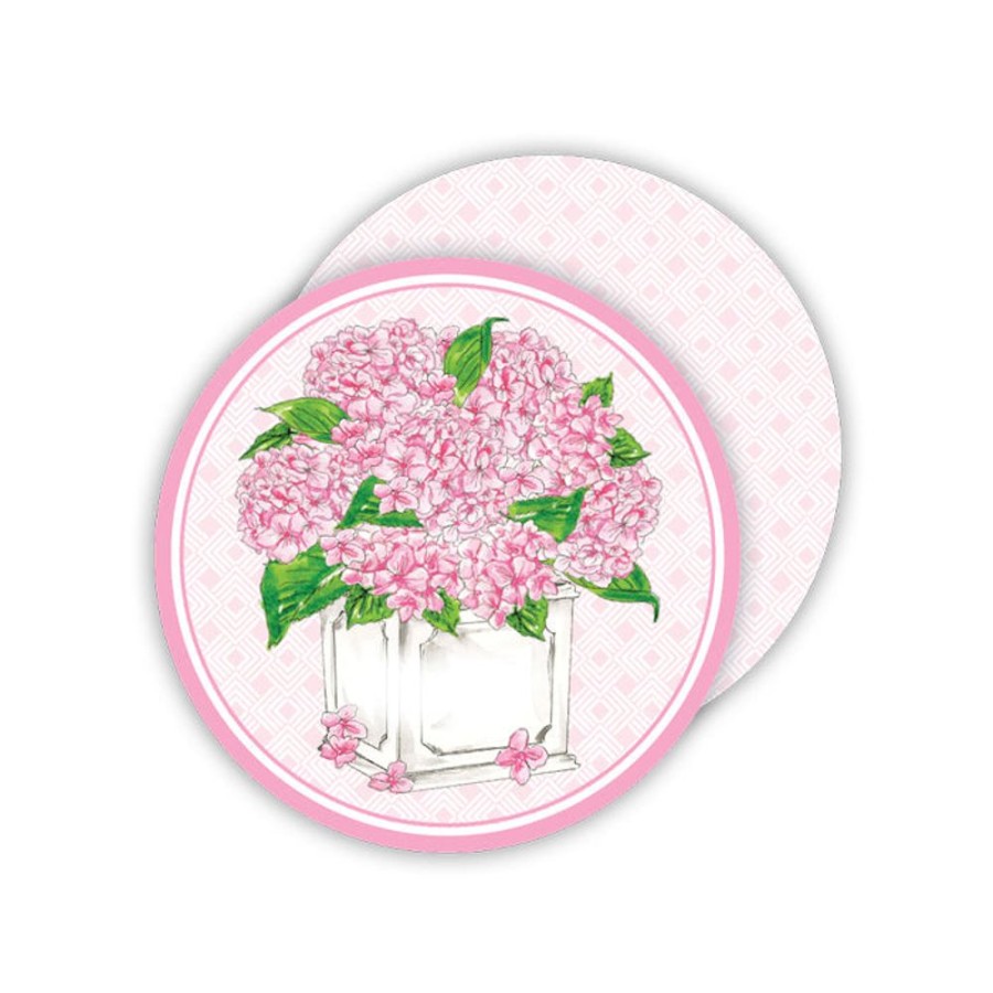 Home & Entertaining Rosanne Beck | Pink Hydrangea Planter Paper Coasters