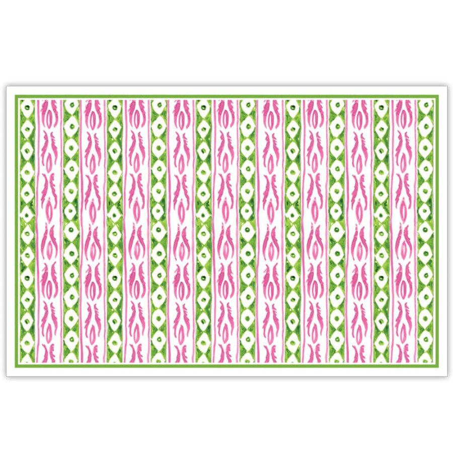 Home & Entertaining Rosanne Beck | Two Pink And Green Designs Placmats