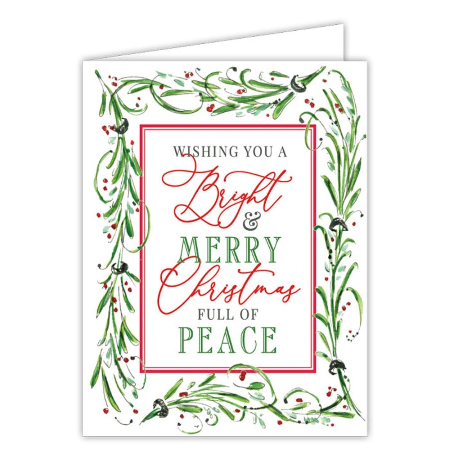 Seasonal Rosanne Beck | Wishing You A Bright & Merry Christmas Greeting Card