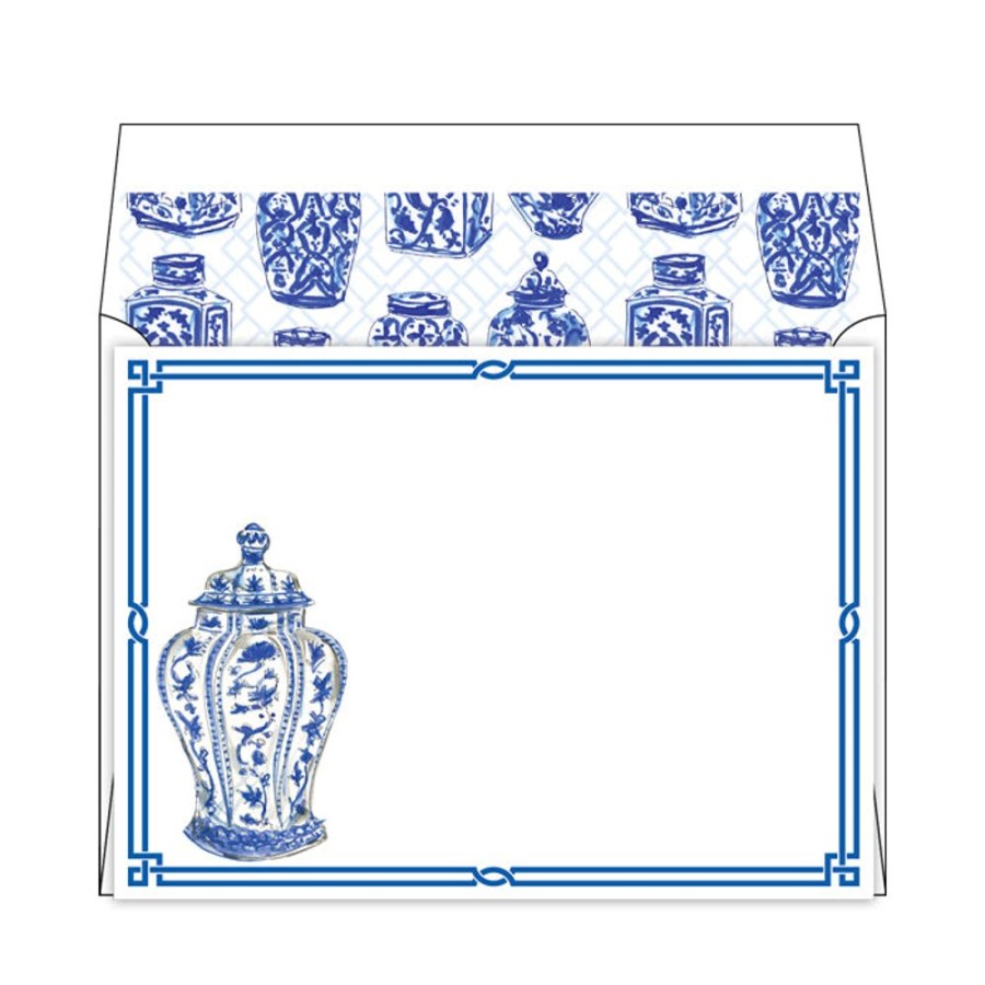 Notes & Pads Rosanne Beck | Blue Urn Flat Note Stationery