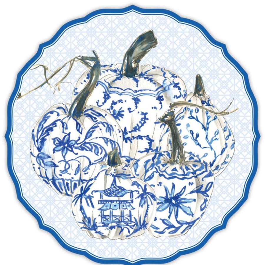 Home & Entertaining Rosanne Beck | Chinoiserie Pumpkins Posh Die-Cut Placemats