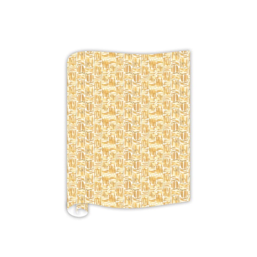 Home & Entertaining Rosanne Beck | Basketweave Pattern Gold Table Runner