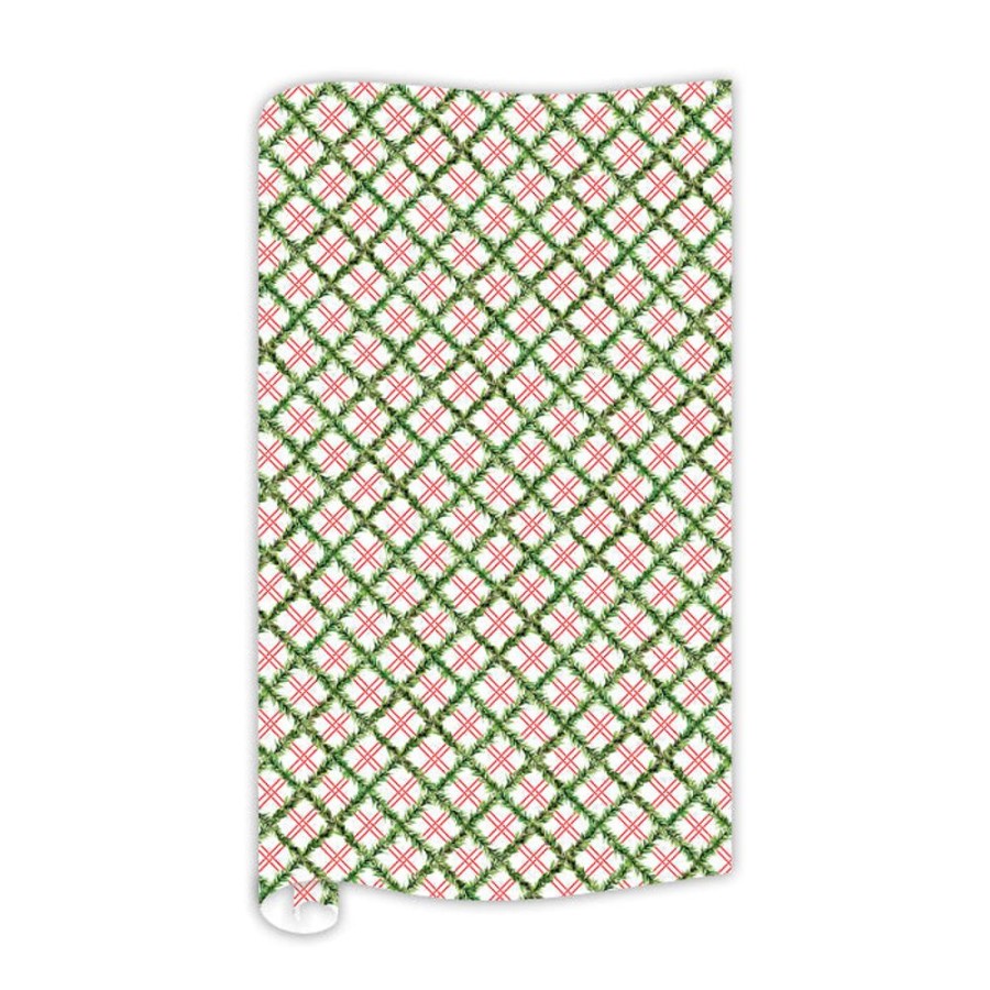 Seasonal Rosanne Beck | Garland & Red Plaid Gift Wrap