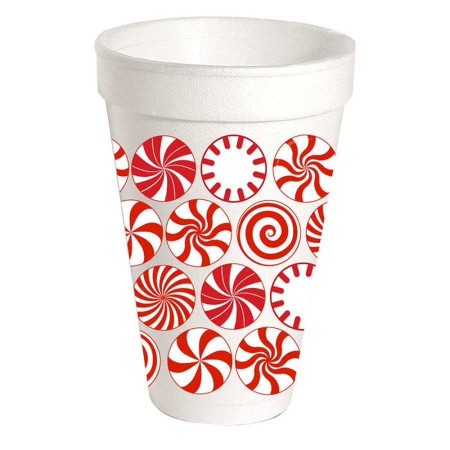 Seasonal Rosanne Beck | Peppermint Styrofoam Cups