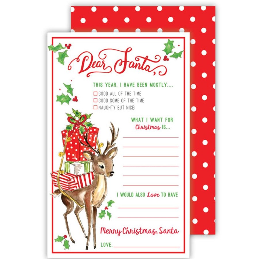 Seasonal Rosanne Beck | Dear Santa Baby Reindeer Letter To Santa