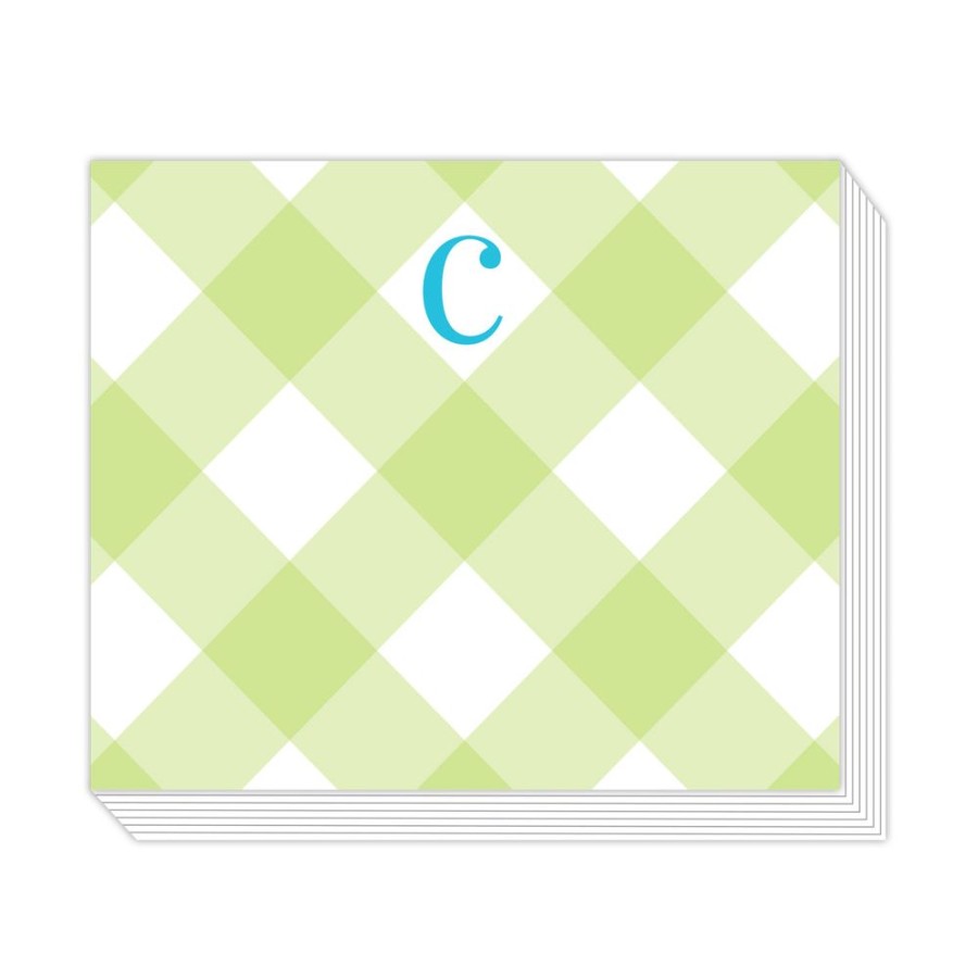 Monograms Rosanne Beck | Buffalo Check C Notepad