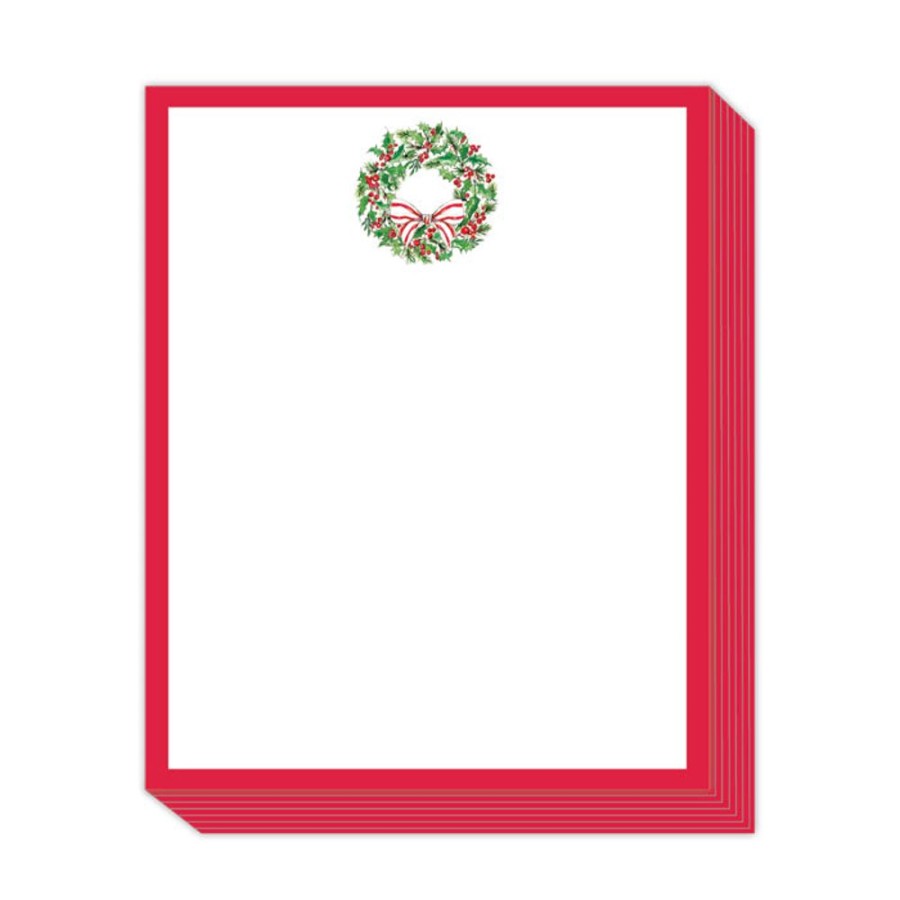 Seasonal Rosanne Beck | Holly Wreath With Bow Stack Pad