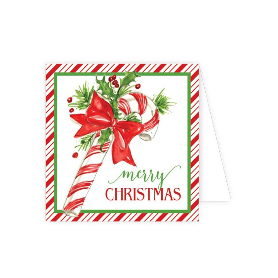 Invitations Rosanne Beck | Merry Christmas Festive Candy Cane Enclosure Card