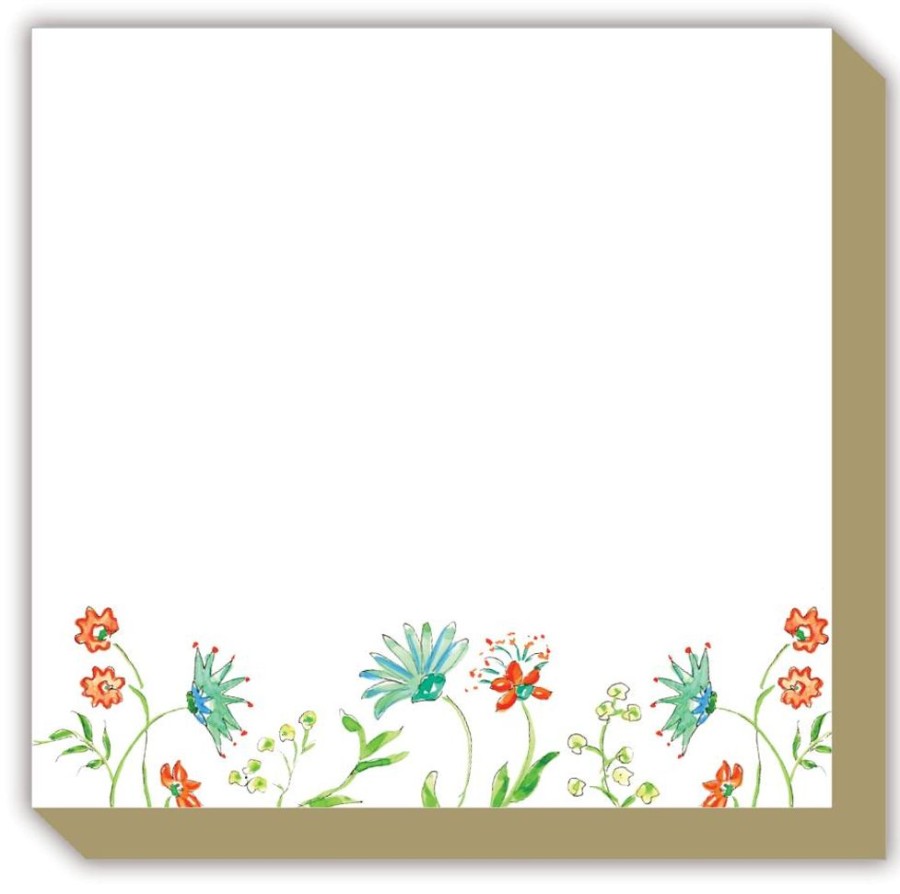 Notes & Pads Rosanne Beck | Mixed Floral Seafoam Luxe Notepad